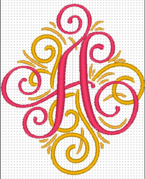 Personalized Embroidered Swirl Tote Bag / Beach Bag - Image 5
