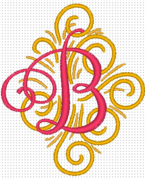 Personalized Embroidered Swirl Tote Bag / Beach Bag - Image 6