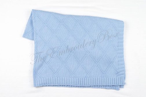 Personalized Embroidered Baby/Kids Diamond Texture Knitted Blanket - Image 6
