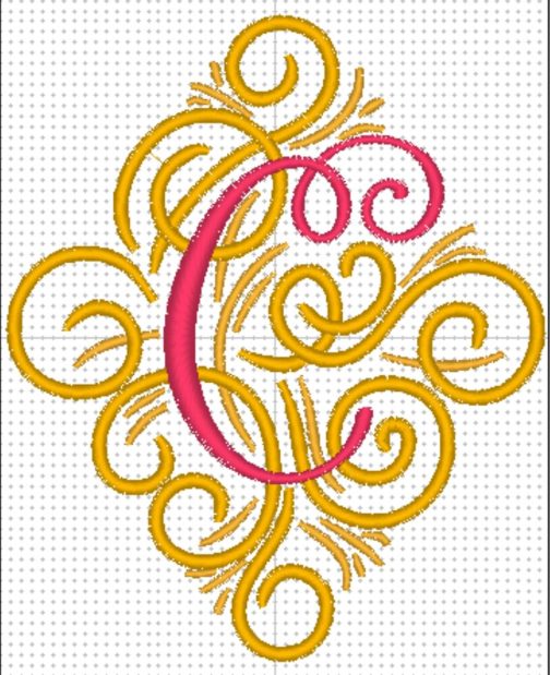 Personalized Embroidered Swirl Tote Bag / Beach Bag - Image 7