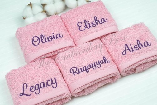 Personalized Embroidered Kids Face Towel - Image 5