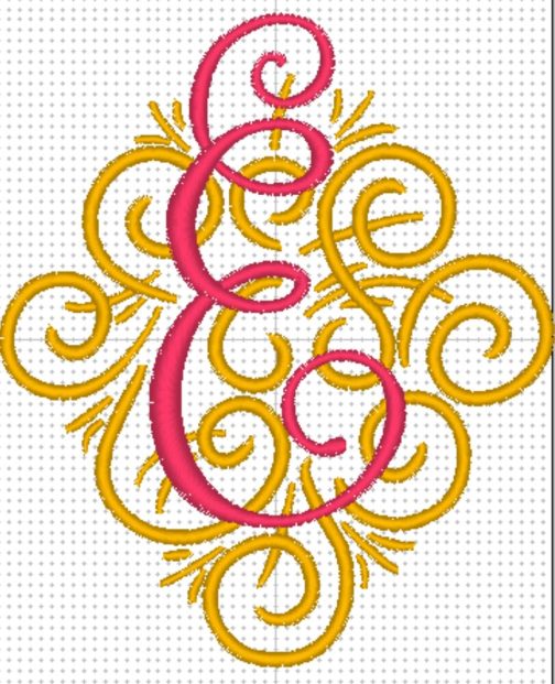 Personalized Embroidered Swirl Tote Bag / Beach Bag - Image 9