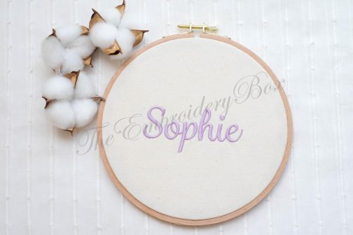 Personalized Embroidered Wooden Hoop