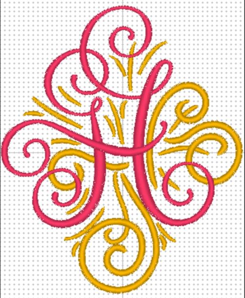 Personalized Embroidered Swirl Tote Bag / Beach Bag - Image 12