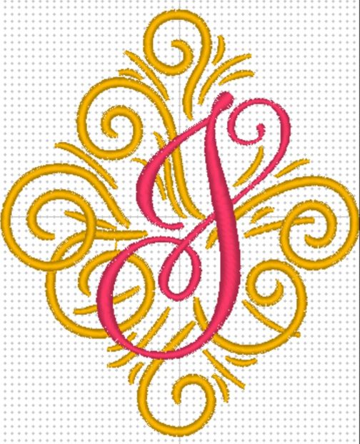 Personalized Embroidered Swirl Tote Bag / Beach Bag - Image 14