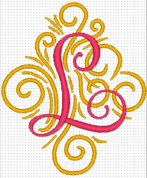 Personalized Embroidered Swirl Tote Bag / Beach Bag - Image 16