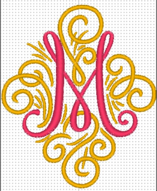 Personalized Embroidered Swirl Tote Bag / Beach Bag - Image 17