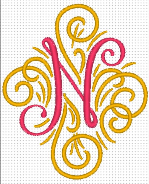 Personalized Embroidered Swirl Tote Bag / Beach Bag - Image 18