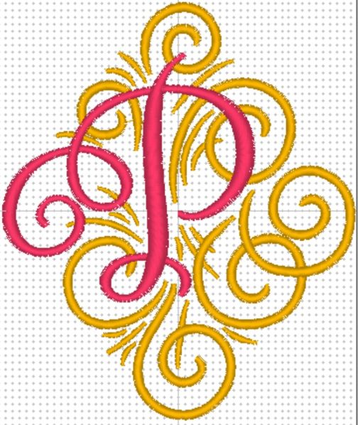 Personalized Embroidered Swirl Tote Bag / Beach Bag - Image 20