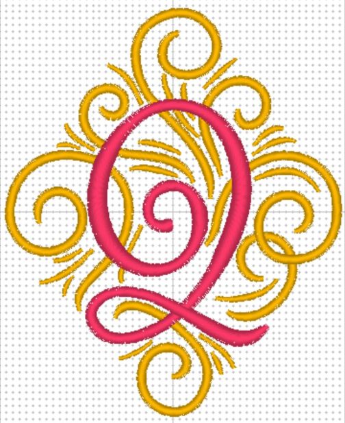 Personalized Embroidered Swirl Tote Bag / Beach Bag - Image 21