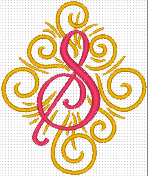 Personalized Embroidered Swirl Tote Bag / Beach Bag - Image 23