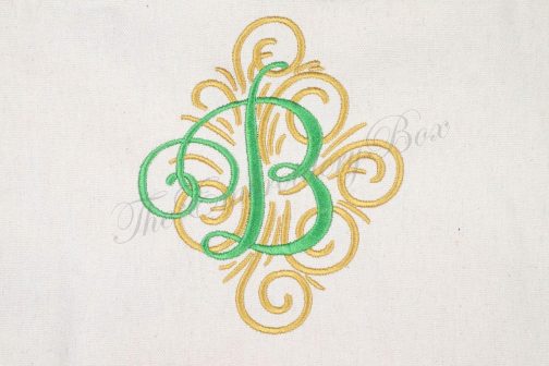Personalized Embroidered Swirl Tote Bag / Beach Bag - Image 4