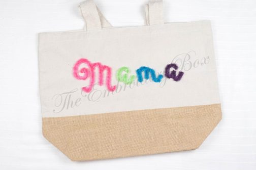 Fringed Embroidered Mama Tote Bag / Beach Bag