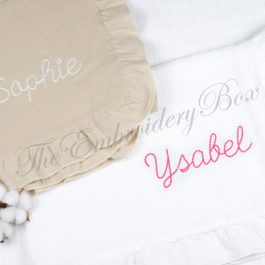 Personalized Embroidered Baby/Kids Ruffled Blanket
