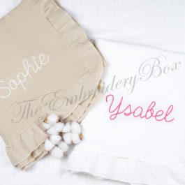 Personalized Embroidered Baby/Kids Ruffled Blanket