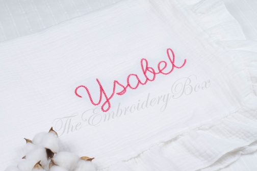 Personalized Embroidered Baby/Kids Ruffled Blanket - Image 7