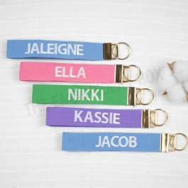 Personalized Embroidered Key Fob