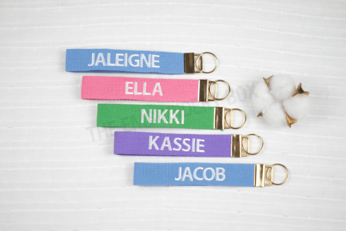 Personalized Embroidered Key Fob