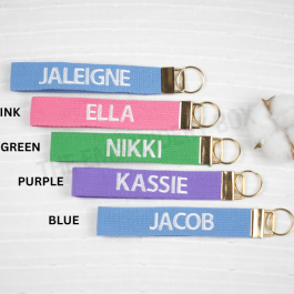 Personalized Embroidered Key Fob