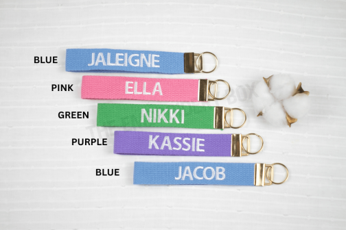 Personalized Embroidered Key Fob - Image 2