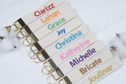Personalized Embroidered Key Fob - Image 5
