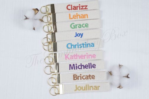 Personalized Embroidered Key Fob - Image 4