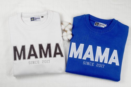 Personalized MAMA Embroidered Applique Sweatshirt - Image 5