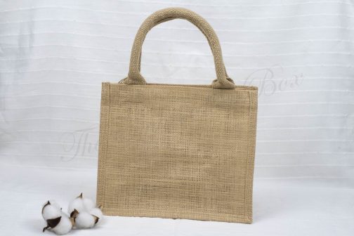 Personalized Embroidered Eco Jute Bag  (Junior Size) - Image 3