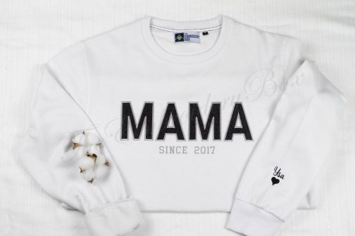 Personalized MAMA Embroidered Applique Sweatshirt - Image 7