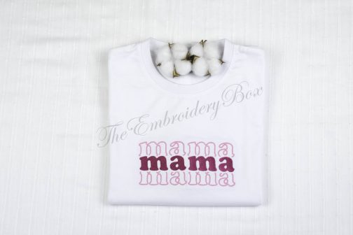 Personalized Embroidered Mama T-Shirt - Image 3