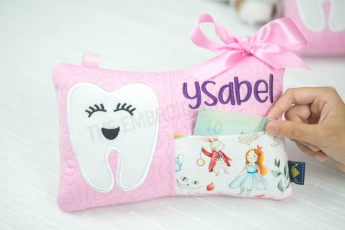 Personalized Embroidered Tooth Fairy Pillow - Image 3