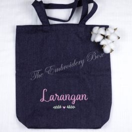 Personalized Embroidered Tote Bag / Beach Denim Bag